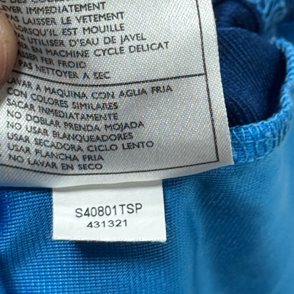 Y2K Nike Basketball Jersey Men's XL Blue Swoosh Gym Sleeveless V-Neck Silver Tag - Picture 7 of 9